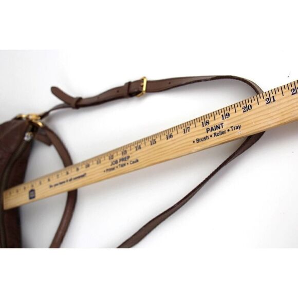 Marc Jacobs BROWN LAMB LEATHER ZIP EXPANDABLE HOBO SHOULDER BAG PURSE HANDBAG - Picture 16 of 16